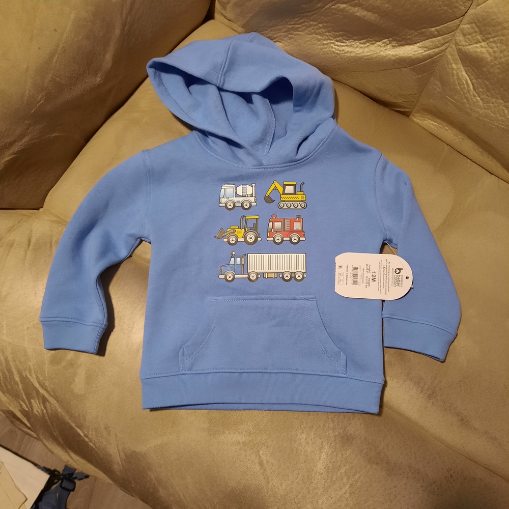 Blue Carter's Kids Construction Hoodie